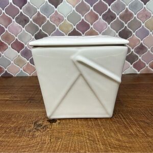 Threshold Chinese Takeout Box Storage Container - White Porcelain‎ - 5.5”x5.5”